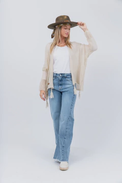 Saco Basico de Mohair Crudo - tienda online