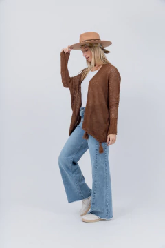 Saco Basico de Mohair Chocolate - Betiana Bertolino