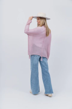 Saco Basico de Mohair Rosa - Betiana Bertolino