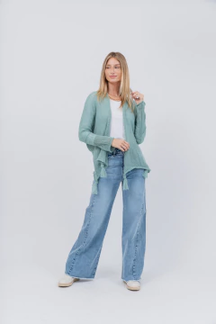 Saco Basico de Mohair Aqua - Betiana Bertolino