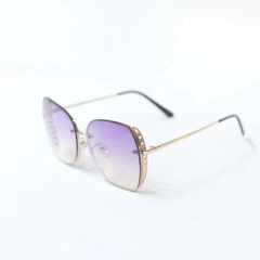 Gafas de sol oversize dorado y violeta - comprar online