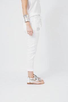 Pantalon Babucha Elastizado Sahara Blanco - tienda online