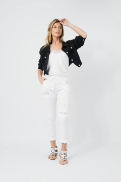 Imagen de Pantalon Babucha Elastizado Sahara Blanco