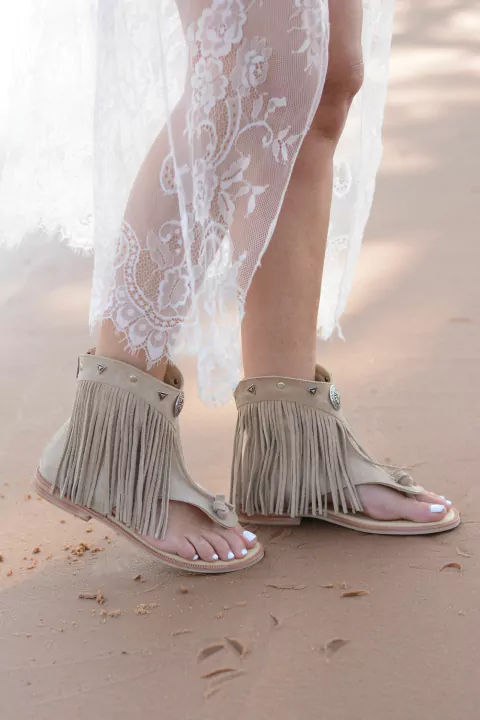 Sandalia Creta Beige - ENTREGA INMEDIATA