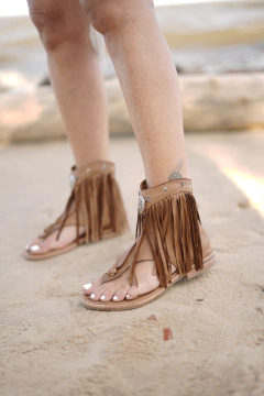 Sandalia Creta Cuero Brown - ENTREGA INMEDIATA - tienda online