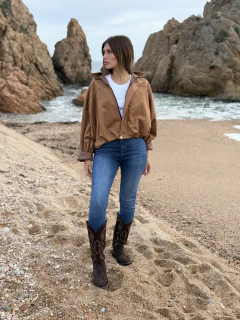 Chaqueta Oversize Gamuza Sintetica - MADE IN ITALY - comprar online