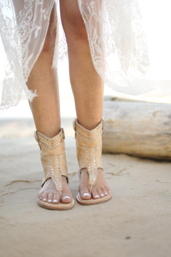 Sandalia Tarifa Beige - ENTREGA INMEDIATA - tienda online