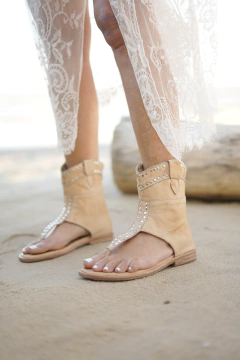 Sandalia Tarifa Beige - ENTREGA INMEDIATA