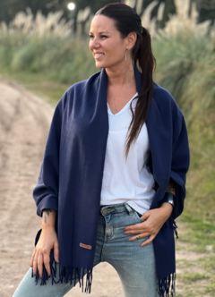 Bufandon CASHMERE Azul Marino - comprar online
