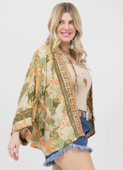 Kimono Corto de Seda con Galon Japo - comprar online