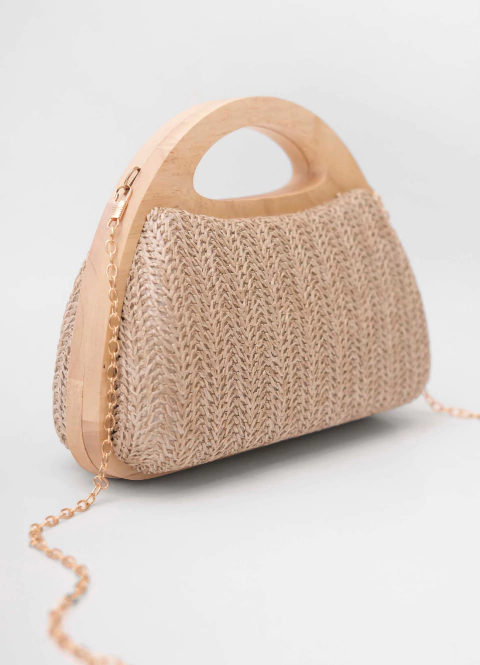 Clutch Rafia Crudo - comprar online