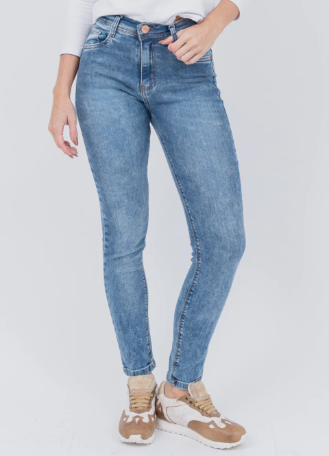 Jean Skinny Raw Azul Desgastado (BB 002) - comprar online