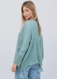 Saco Basico de Mohair Aqua en internet