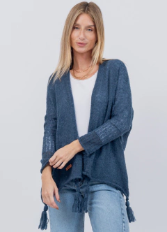 Saco Basico de Mohair Azul Aero - comprar online