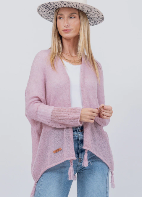 Saco Basico de Mohair Rosa - comprar online