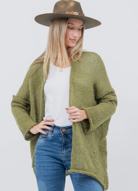 Saco Largo Oversize Verde Seco - comprar online