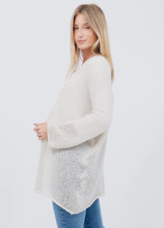 Saco Largo de Mohair Crudo en internet