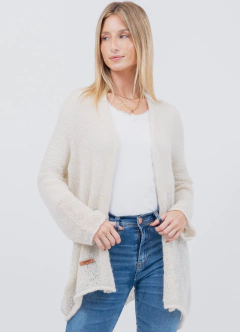 Saco Largo de Mohair Crudo - comprar online