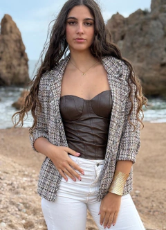 Blazer Tweed Chocolate - MADE IN ITALY