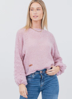 Sweater Manga Globo Rosa - comprar online