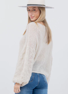 Sweater Manga Globo Crudo en internet