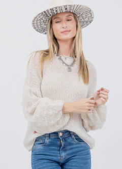Sweater Manga Globo Crudo - comprar online