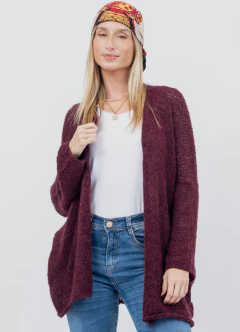 Saco Largo de Mohair Bordo - comprar online