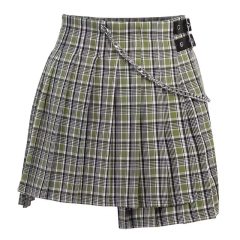 Saia xadrez colegial Punk (encomenda) - Baby Black Shop