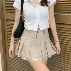 Saia cotton pleated - comprar online