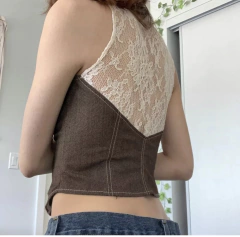 Cropped corset grunge na internet