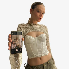Cropped handmade crochê - comprar online