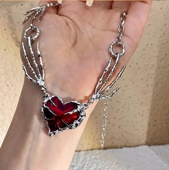 Colar skull heart - buy online