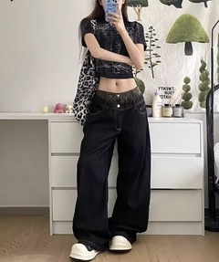Calça baggy black on internet