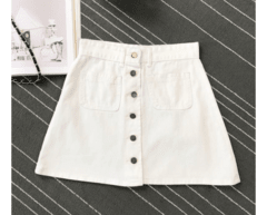 Saia cintura alta jeans - online store