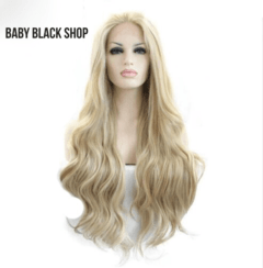Peruca front lace Loira com mechas on internet