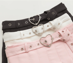 Saia colegial Heart belt (encomenda) - Baby Black Shop
