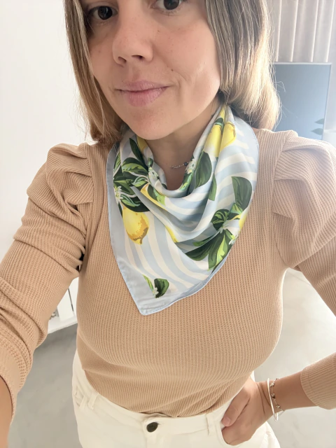 Pañuelo Limón Celeste