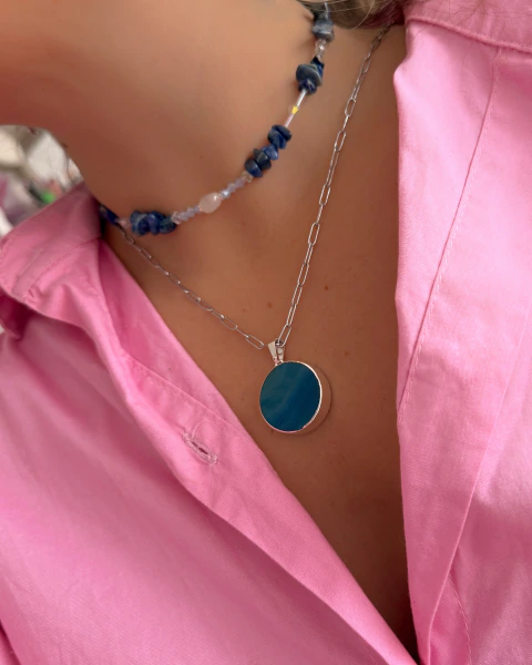 Collar Savina - Piedra Sodalita