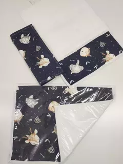 Set De 3 Piezas Jardín Infantes Mantel Toalla Servilleta Blue en internet