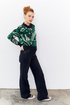 Sweater Jacquard Hojas en internet