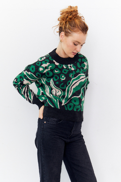 Sweater Jacquard Hojas - comprar online