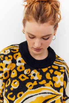 Sweater Jacquard Hojas