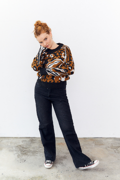 Sweater Jacquard Hojas - chica