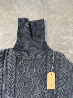 polera greta negra gastada único 004