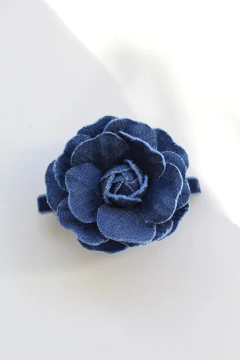 Flor Camélia Jeans (unidade) - comprar online