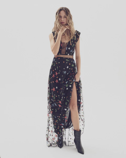 VESTIDO CAROLINA Negro - comprar online