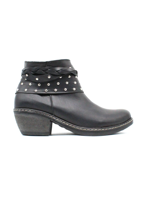 Botita Cuero Negro OFELIA