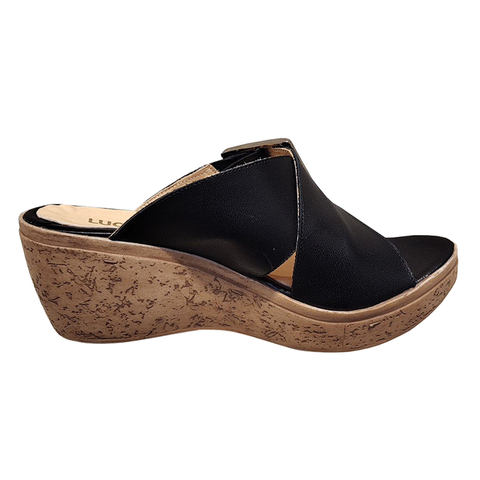 Sandalia Taco Chino Cuero Negro 96 DELIA (HORMA CHICA)