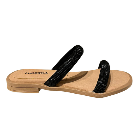 Sandalia Vegan Negro 4192 STRASS