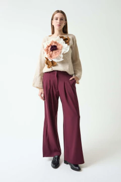 pantalon Lior ancho bordo - comprar online